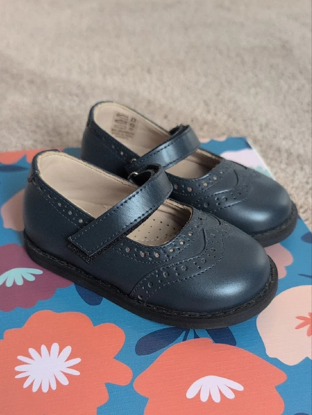 NEW** Elephantito Navy Mary Jane Dress Shoes (Size 6.5)